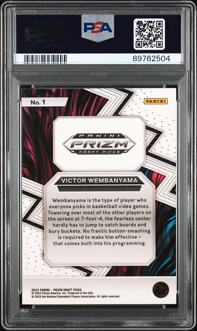 2023 Panini Prizm Draft Picks Fearless 1 Victor Wembanyama PSA 10