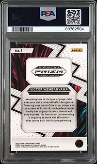 2023 Panini Prizm Draft Picks Fearless 1 Victor Wembanyama PSA 10
