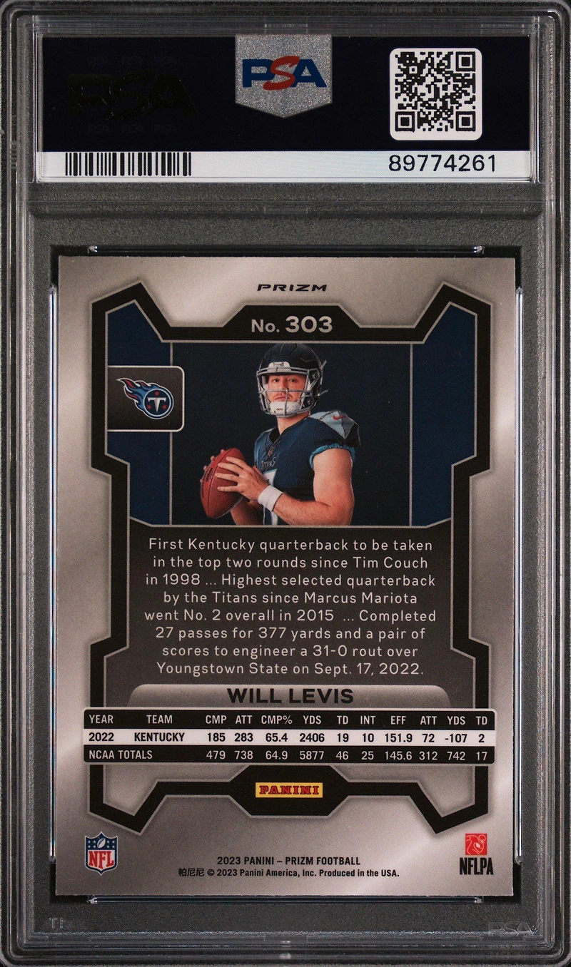 2023 Panini Prizm 303 Will Levis Variation PSA