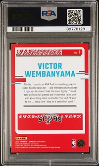2023 Panini Donruss The Rookies 1 Victor Wembanyama PSA