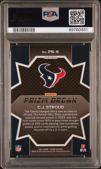 2023 Panini Prizm Prizm Break Pb6 Cj Stroud PSA 10