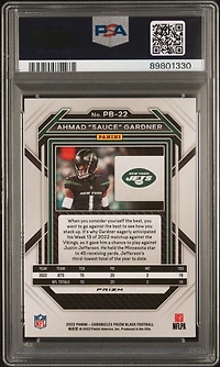 2022 Panini Chronicles Prizm Black Pb22 Ahmad "sauce" Gardner Silver PSA 9
