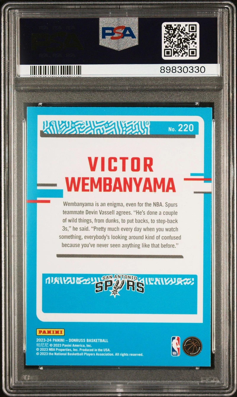 2023 Panini Donruss 220 Victor Wembanyama PSA