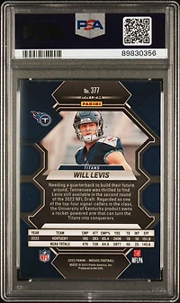 2023 Panini Mosaic 377 Will Levis Reactive Blue PSA 9