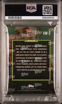 2023 Topps Now Vw2 Victor Wembanyama PSA