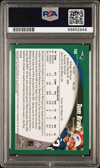 2002 Topps Chrome 100 Tom Brady PSA 9