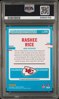 2023 Panini Donruss 350 Rashee Rice Autograph PSA 9