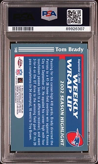 2003 Topps Chrome 148 Tom Brady PSA 9
