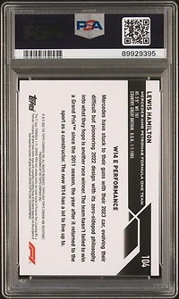 2023 Topps Chrome Formula 1 104 Lewis Hamilton Green Refractor PSA 10