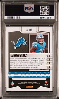 2023 Panini Absolute 108 Jahmyr Gibbs PSA 10