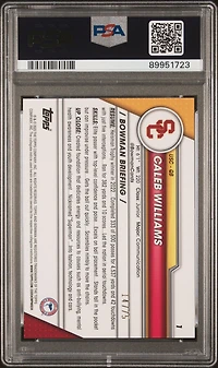 2023 Bowman University Chrome Sapphire 1 Caleb Williams Yellow PSA 10