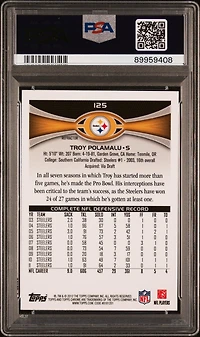 2012 Topps Chrome 125 Troy Polamalu Xfractor PSA 10