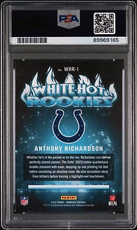 2023 Panini Donruss White Hot Rookies 1 Anthony Richardson PSA 9