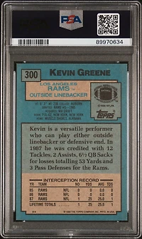 1988 Topps 300 Kevin Greene PSA 10