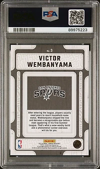 2023 Panini Donruss Hardwood Masters 3 Victor Wembanyama PSA 10