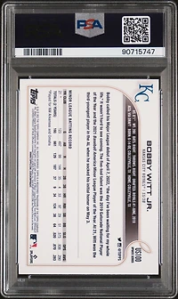 2022 Topps Update Us100 Bobby Witt Jr. Gold Foil PSA 9