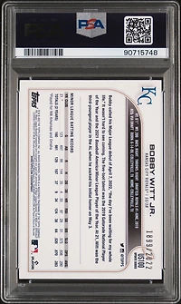 2022 Topps Update Us100 Bobby Witt Jr. Gold PSA 8