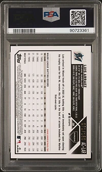 2023 Topps Chrome Update Autograph Aclar Luis Arraez Blue Refractor PSA 10