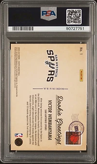 2023 Panini Nba Hoops Rookie Greetings 1 Victor Wembanyama Winter PSA 10