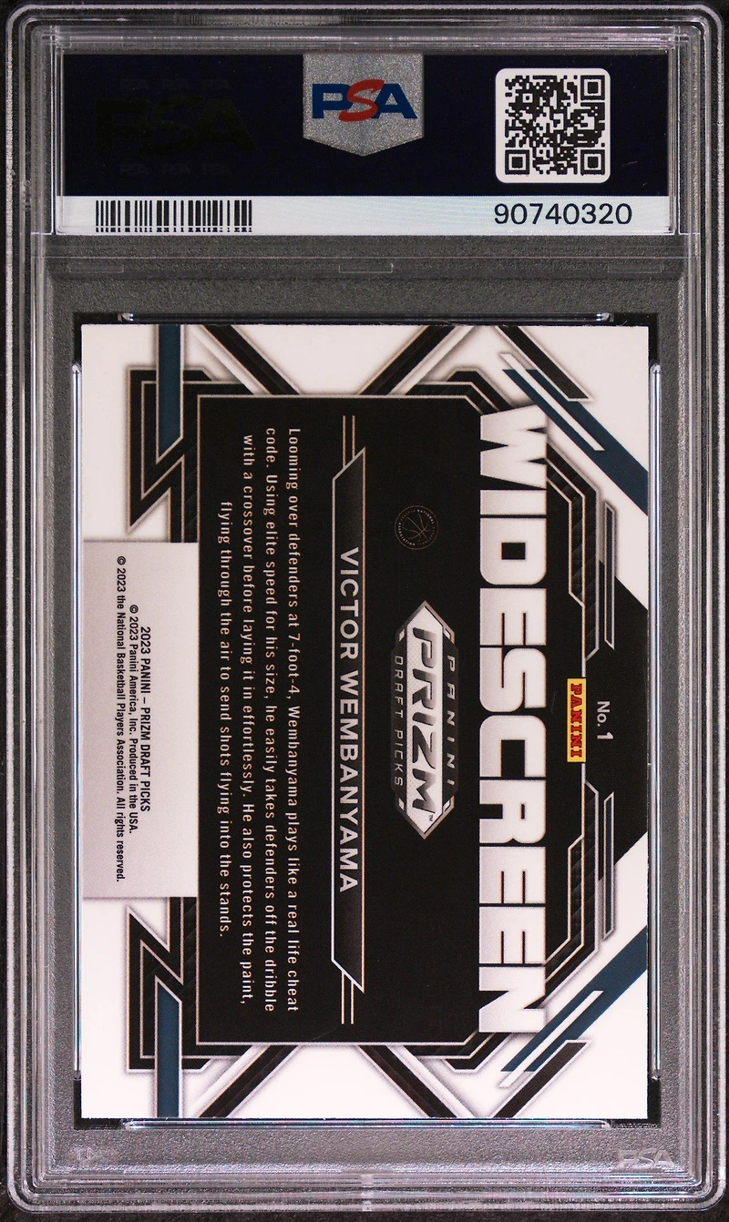 2023 Panini Prizm Draft Picks Widescreen 1 Victor Wembanyama PSA