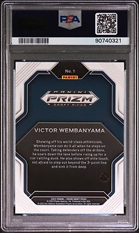 2023 Panini Prizm Draft Picks Fireworks 1 Victor Wembanyama PSA 10
