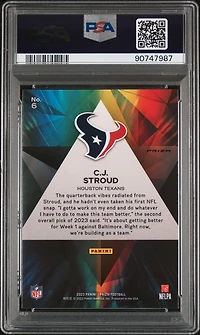 2023 Panini Prizm Prizmatic 6 Cj Stroud Green Prizm PSA 10