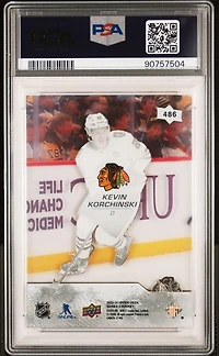 2023 Upper Deck 486 Kevin Korchinski Clear Cut PSA 10