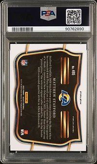 2022 Panini Select 495 Matthew Stafford Cosmic Prizm PSA 10