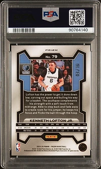 2023 Panini Prizm 79 Kenneth Lofton Jr. Gold Shimmer Fotl PSA 10