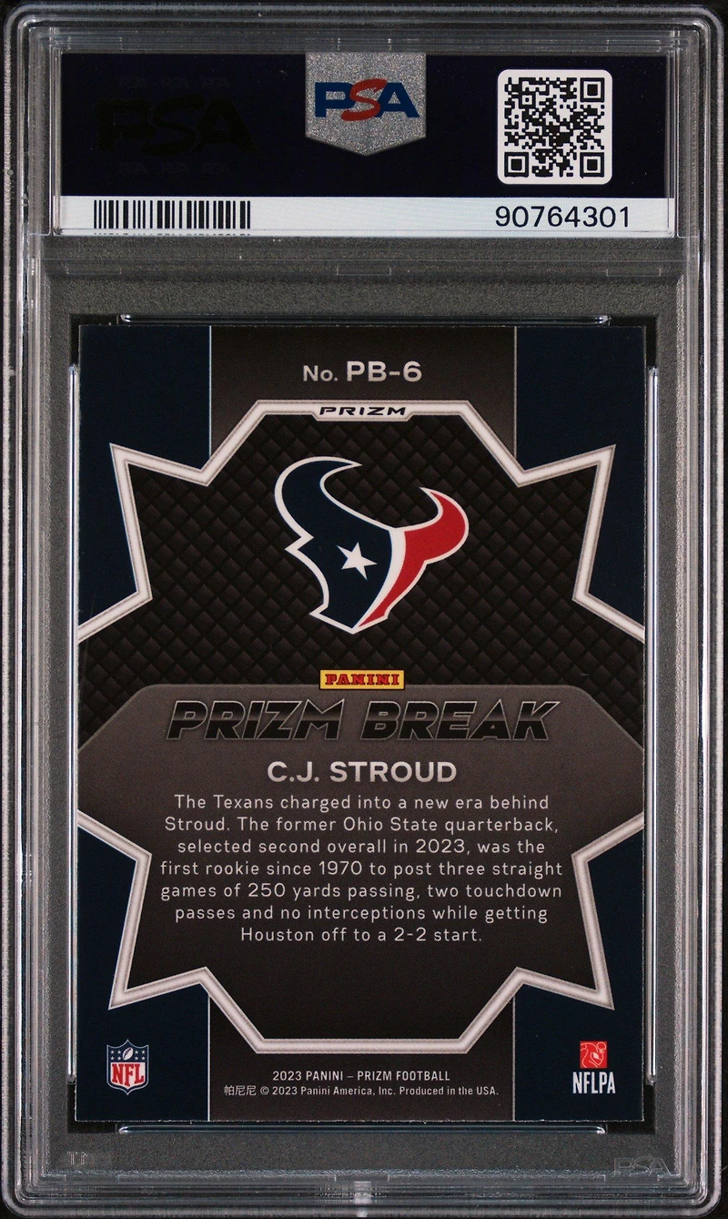 2023 Panini Prizm Prizm Break Pb6 Cj Stroud Green Wave PSA 10
