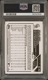 2023 Topps Chrome Update Autograph Acnj Nolan Jones Blue Refractor PSA 10