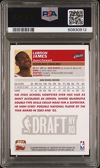 2003 Topps 221 Lebron James PSA