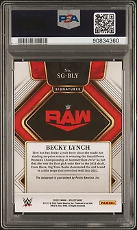 2022 Panini Select Wwe Signatures Sgbly Becky Lynch PSA 10