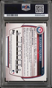 2023 Bowman Chrome Prospects Bcp59 Gleider Figuereo Aqua Lunar Crater Refractor PSA 10