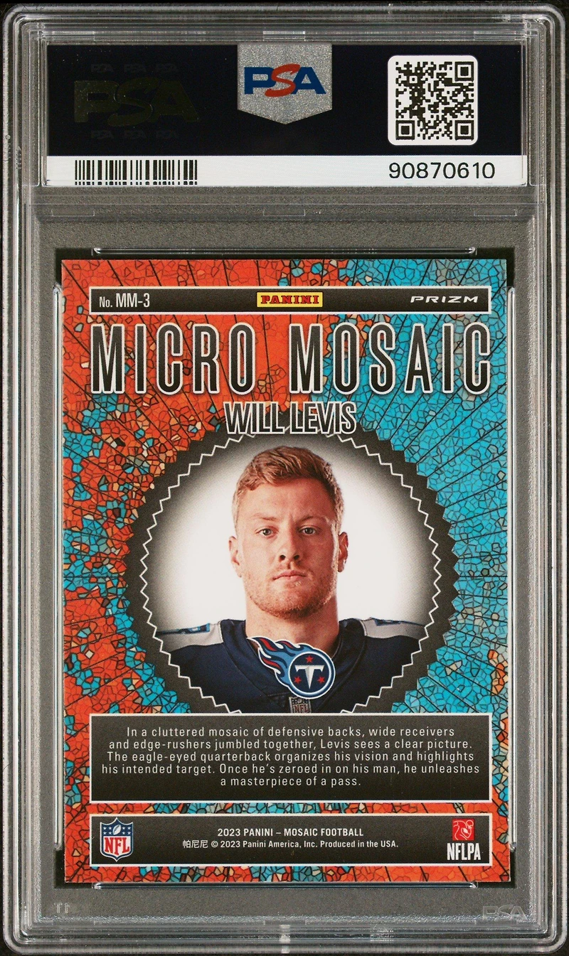 2023 Panini Mosaic Micro Mosaic Mm3 Will Levis PSA 10