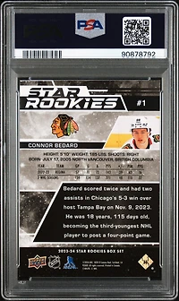 2023 Upper Deck Nhl Star Rookies Box Set 1 Connor Bedard PSA
