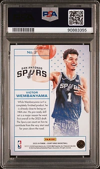 2023 Panini Court Kings Works In Progress 2 Victor Wembanyama PSA 10