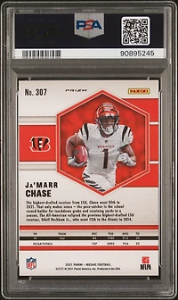 2021 Panini Mosaic 307 Ja’marr Chase Genesis PSA 10