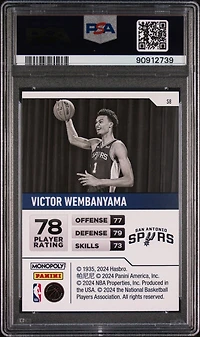 2023 Panini Prizm Monopoly Starter Deck S8 Victor Wembanyama PSA 10