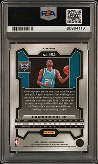 2023 Panini Prizm 152 Brandon Miller Pulsar PSA 10