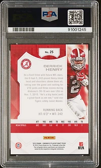 2022 Panini Chronicles Draft Picks Playoff 25 Derrick Henry Gold PSA 8