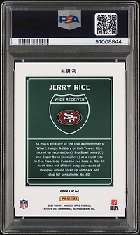 2021 Panini Donruss Optic Downtown Dt30 Jerry Rice PSA 10