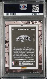 2023 Panini Court Kings 73 Victor Wembanyama PSA 9