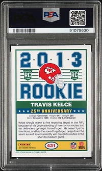 2013 Panini Score 431 Travis Kelce Blue PSA 9