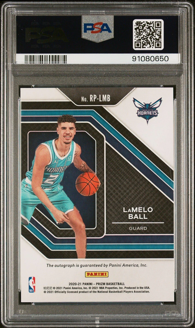 2020 Panini Prizm Rookie Penmanship Rplmb Lamelo Ball PSA 10