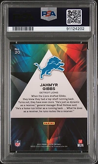 2023 Panini Prizm Prizmatic 20 Jahmyr Gibbs PSA 10