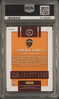 2017 Panini Donruss Optic 27 Lebron James Purple PSA 10