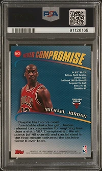 1998 Stadium Club Never Compromise Nc1 Michael Jordan PSA 8