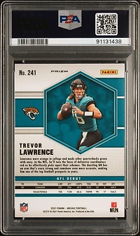 2021 Panini Mosaic 241 Trevor Lawrence Silver PSA 10
