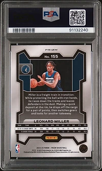 2023 Panini Prizm 155 Leonard Miller Silver Prizm PSA 10